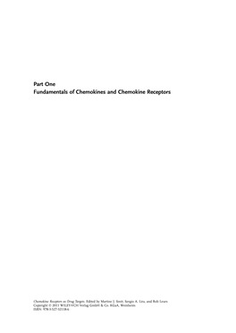 Part One Fundamentals of Chemokines and Chemokine Receptors