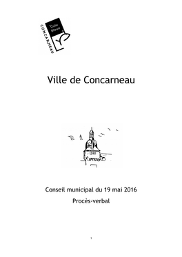 Conseil Municipal Du 19 Mai 2016 Procès-Verbal