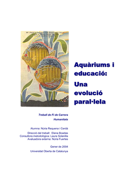 Aquàriums I Educació: Una Evolució Paral·Lela