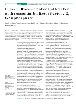 PFK-2/Fbpase-2: Maker and Breaker of the Essential Biofactor Fructose-2, 6-Bisphosphate