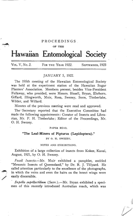 Hawaiian Entomological Society