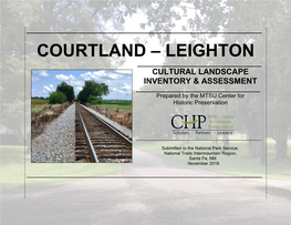 COURTLAND – LEIGHTON ______CULTURAL LANDSCAPE INVENTORY & ASSESSMENT ______Prepared by the MTSU Center for Historic Preservation