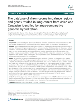 The Database of Chromosome Imbalance Regions and Genes
