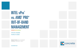 Intel Vpro® Platform Vs. AMD* Pro Out-Of-Band Management White