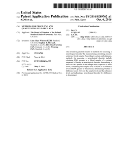 (12) Patent Application Publication (10) Pub. No.: US 2016/0289762 A1 KOH Et Al