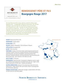 REMOISSENET PÉRE ET FILS Bourgogne Rouge 2017