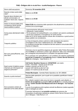 FAQ Ordigno Pianoro 18-11-2018