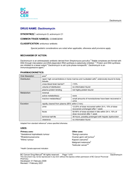 Dactinomycin