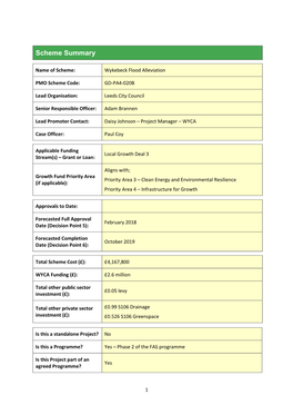 Scheme Summary