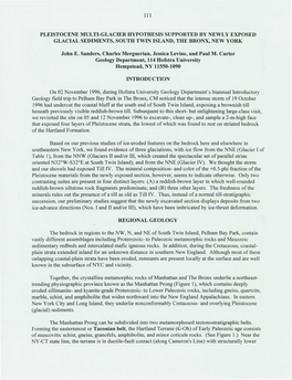 Pleistocene Multi-Glacier Hypothesis Supported by Newly Exposed Glacial Sediments, South Twin Island, the Bronx, New York