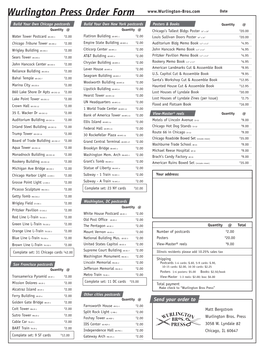 Wurlington Press Order Form Date