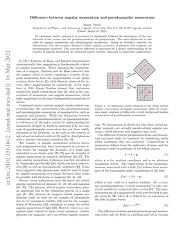 Difference Between Angular Momentum and Pseudoangular