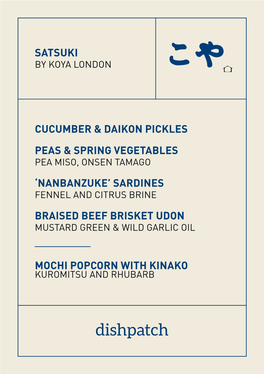 Satsuki Cucumber & Daikon Pickles Peas & Spring