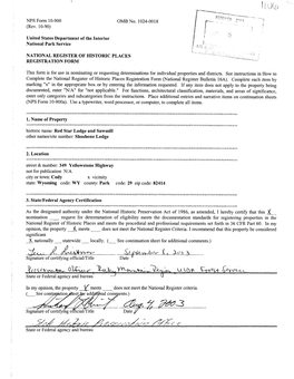 Red Star Lodge and Sawmill National Register Form Size