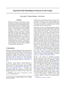 Hyperbolic Disk Embeddings for Directed Acyclic Graphs