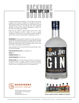 Bone Dry Gin