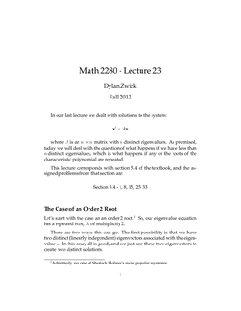 Math 2280 - Lecture 23