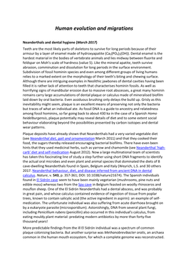 Origin of Anatomically Modern Humans (June 2017) How Evolution Proceeds and Species Arise Are Affected by Many Different Processes