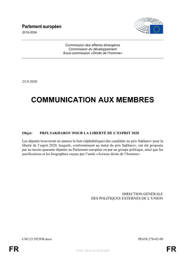 Fr Fr Communication Aux Membres