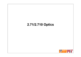 Introduction to Optics