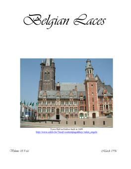 Volume 18 # 66 March 1996 BELGIAN LACES ISSN 1046-0462