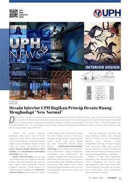 Desain Interior UPH Bagikan Prinsip Desain Ruang Menghadapi “New Normal”