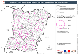 NOMBRE DE LOGEMENTS LOCATIFS SOCIAUX PAR COMMUNE EN MAYENNE C O N C E P T I O N