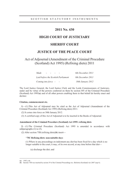 2011 No. 430 HIGH COURT of JUSTICIARY SHERIFF COURT