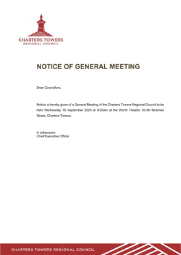 Notice of General Meeting