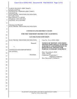 Case 4:16-Cv-02041-HSG Document 68 Filed 08/23/18 Page 1 of 31