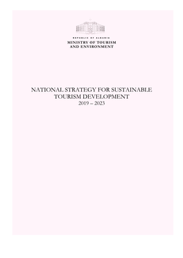 National Strategy for Sustainable Tourism Development 2019 – 2023