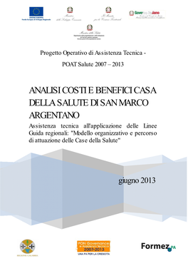 Analisi Costi E Benefici Casa Della Salute Di San Marco