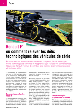 Renault F1 Ou Comment Relever Les Défis Technologiques Des Véhicules De Série