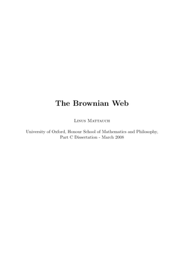 The Brownian Web