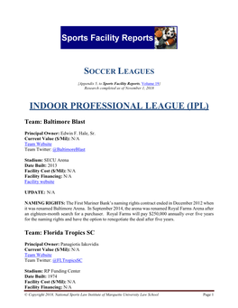 Indoor Professional League (Ipl)