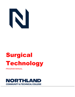 Surgical Technology Policy Manual