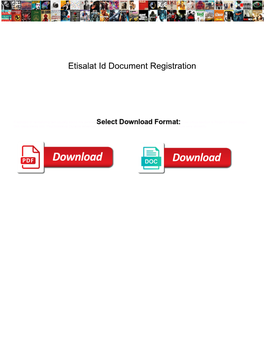 Etisalat Id Document Registration