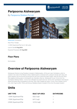 Paripoorna Aishwaryam by Paripoorna Shelters Pvt Ltd