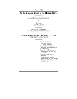 Brief for the United States As Amicus Curiae Supporting Respondent