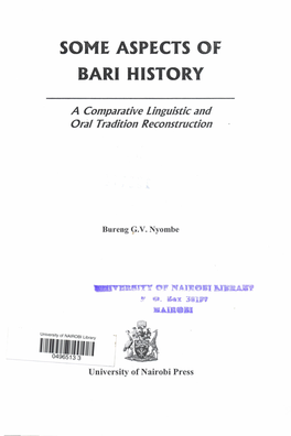 Some Aspects of Bari History