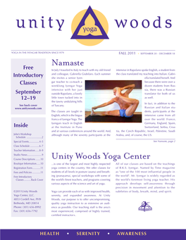 Namaste Unity Woods Yoga Center