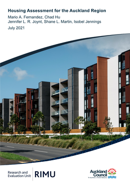 Housing Assessment for the Auckland Region Mario A