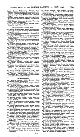 Supplement to the London Gazette, 12 July, 1945 3593