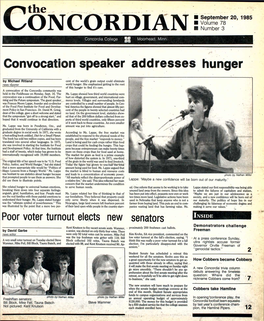 Convocation Speaker Addresses Hunger