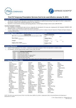 Express Scripts Prescription Form