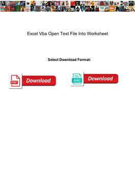 Excel Vba Open Text File Into Worksheet