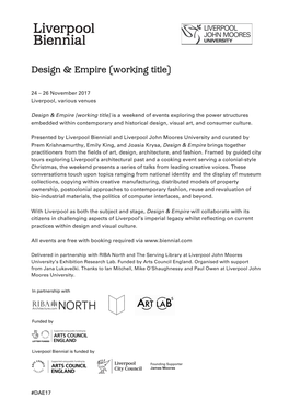 Design & Empire [Working Title]