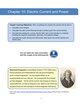 Electric Current and Power