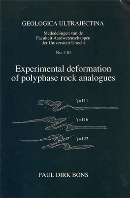 Experimental Deformation of Polyphase Rock Analogues