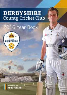 DERBYSHIRE County Cricket Club 2016 Year Book